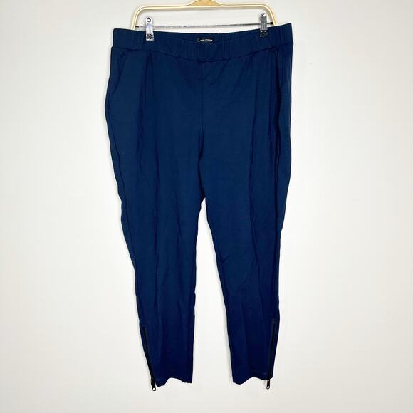 Universal Standard Womens Pants Moro Pocket Signature Ponte Navy Blue Size M - Picture 2 of 9